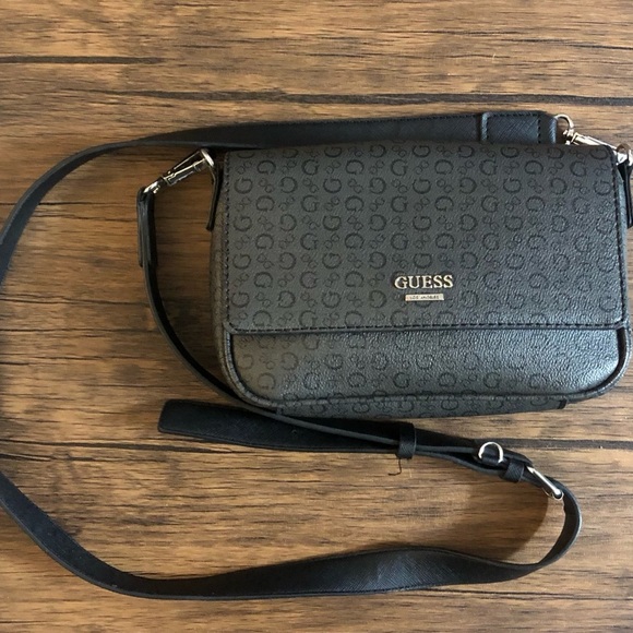 Guess Small Crossbody Bag Dark Gray - Picture 6 of 15